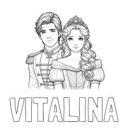 Pobarvanka imena VITALINA