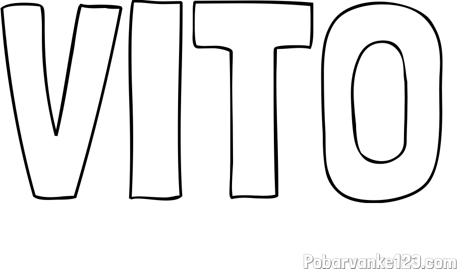 Pobarvanka imena VITO