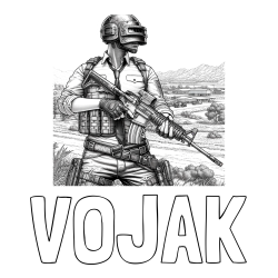 Online izdelana pobarvanka - Pobarvanka imena VOJAK in PUBG pobarvanka za starejše