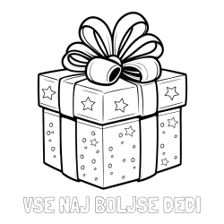 Online izdelana pobarvanka - Pobarvanka imena VSE NAJ BOLJŠE DEDI in pobarvanka božičnega darila
