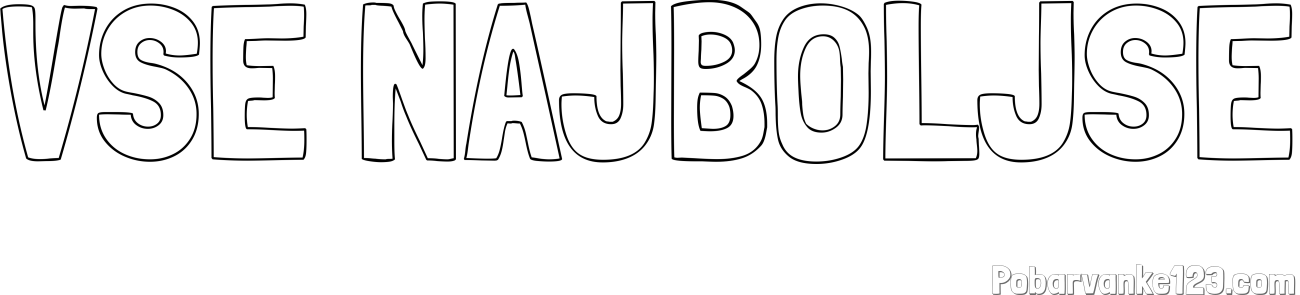 Pobarvanka imena VSE NAJBOLJŠE