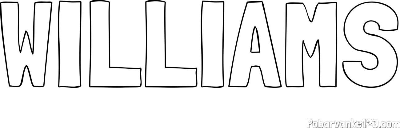 Pobarvanka imena WILLIAMS