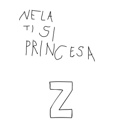 Online izdelana pobarvanka - Pobarvanka imena Z in ZA NELO PRINCESO