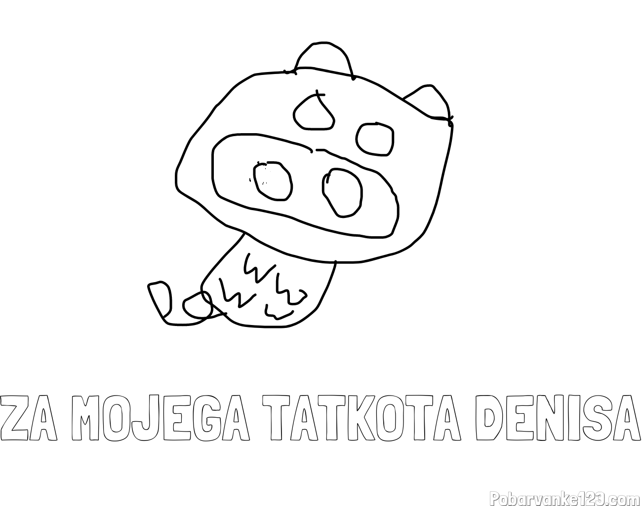 Pobarvanka imena ZA MOJEGA TATKOTA DENISA in ZA TATKOTA