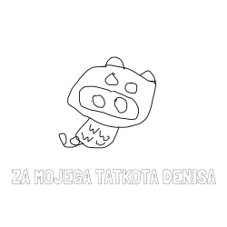 Online izdelana pobarvanka - Pobarvanka imena ZA MOJEGA TATKOTA DENISA in ZA TATKOTA