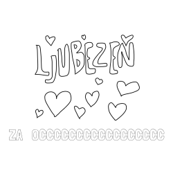 Online izdelana pobarvanka - Pobarvanka imena ZA   OCCCCCCCCCCCCCCCCC in pobarvanka ljubezni ❤