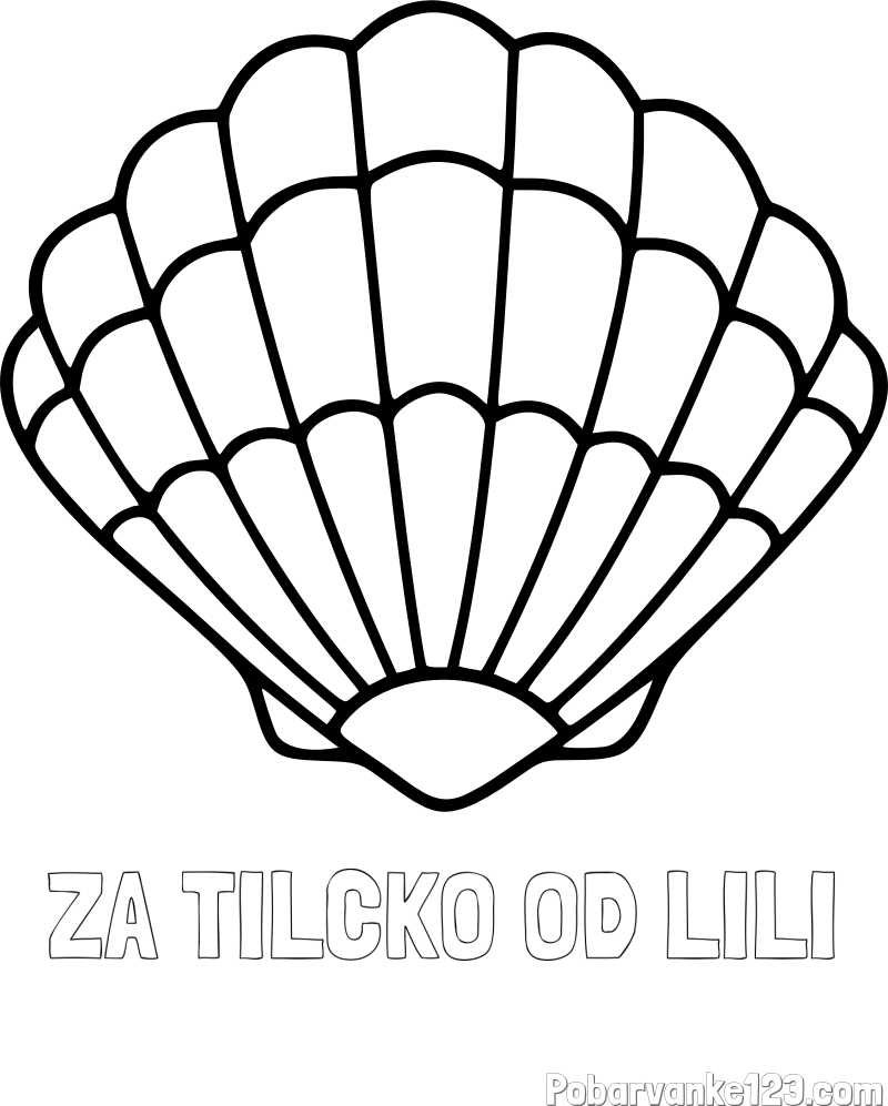 Pobarvanka imena ZA TILČKO OD LILI in pobarvanka školjke