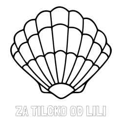 Online izdelana pobarvanka - Pobarvanka imena ZA TILČKO OD LILI in pobarvanka školjke