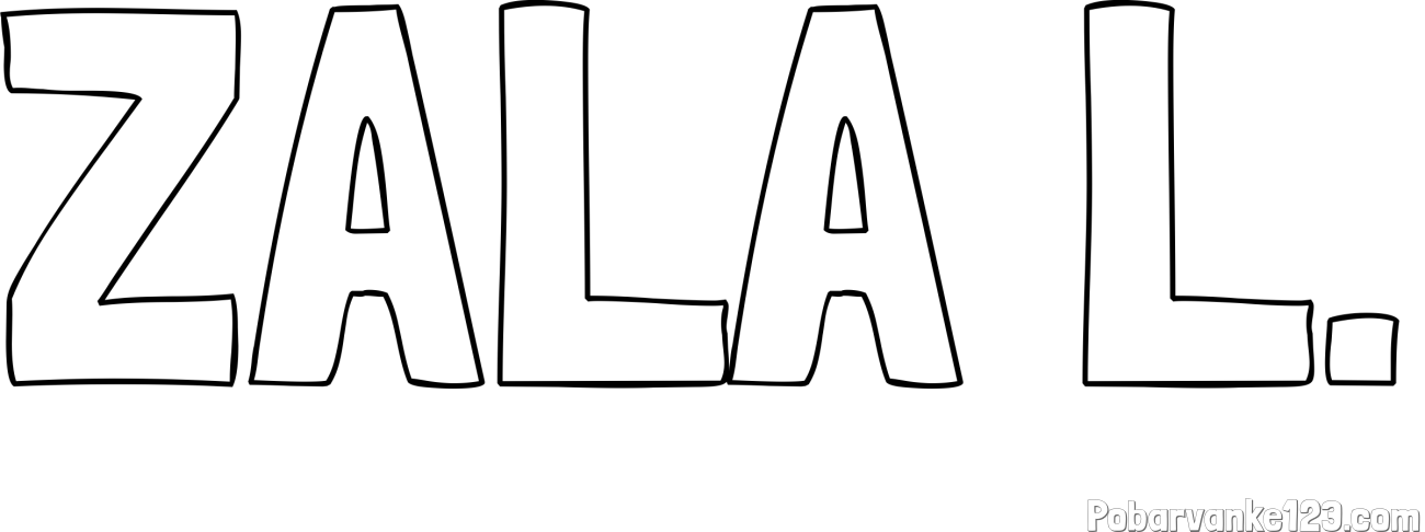 Pobarvanka imena ZALA L.