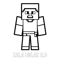 Online izdelana pobarvanka - Pobarvanka imena ZALA OBLAK 2.D in pobarvanka Minecraft figurice