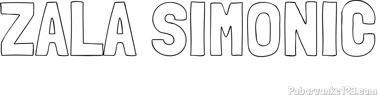 Pobarvanka imena ZALA SIMONIČ
