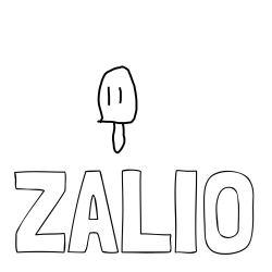 Online izdelana pobarvanka - Pobarvanka imena ZALIO in VŽITEK POLETJA