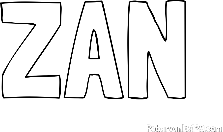 Pobarvanka imena ŽAN ---------------