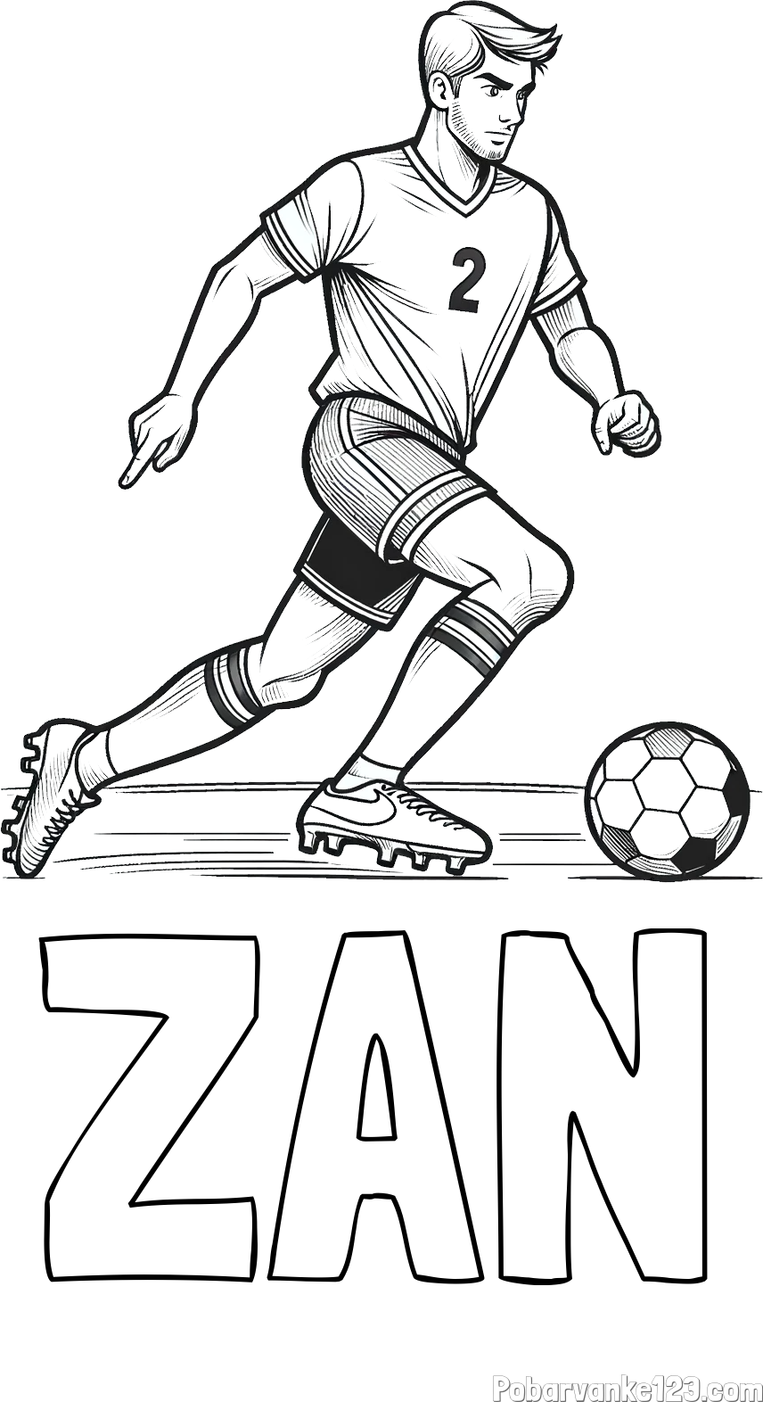 Pobarvanka imena ŽAN in pobarvanka nogometaša
