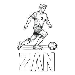 Pobarvanka imena ŽAN in pobarvanka nogometaša