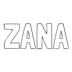 Pobarvanka imena ŽANA