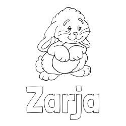 Pobarvanka imena Zarja