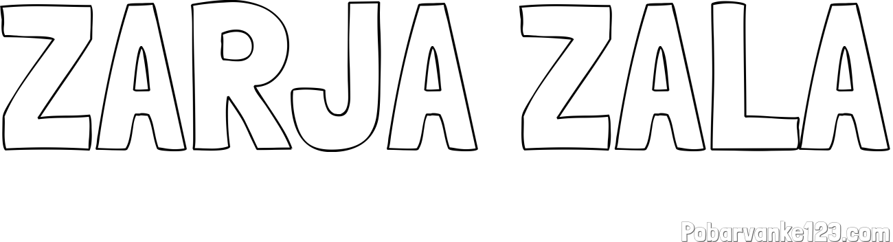 Pobarvanka imena ZARJA ZALA