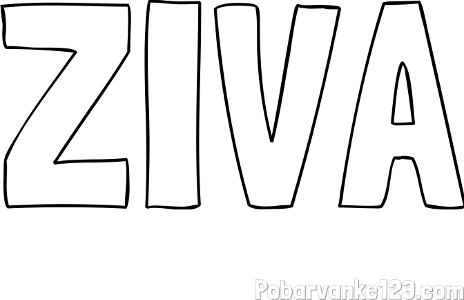 Pobarvanka imena ŽIVA