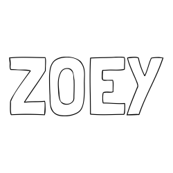 Online izdelana pobarvanka - Pobarvanka imena ZOEY