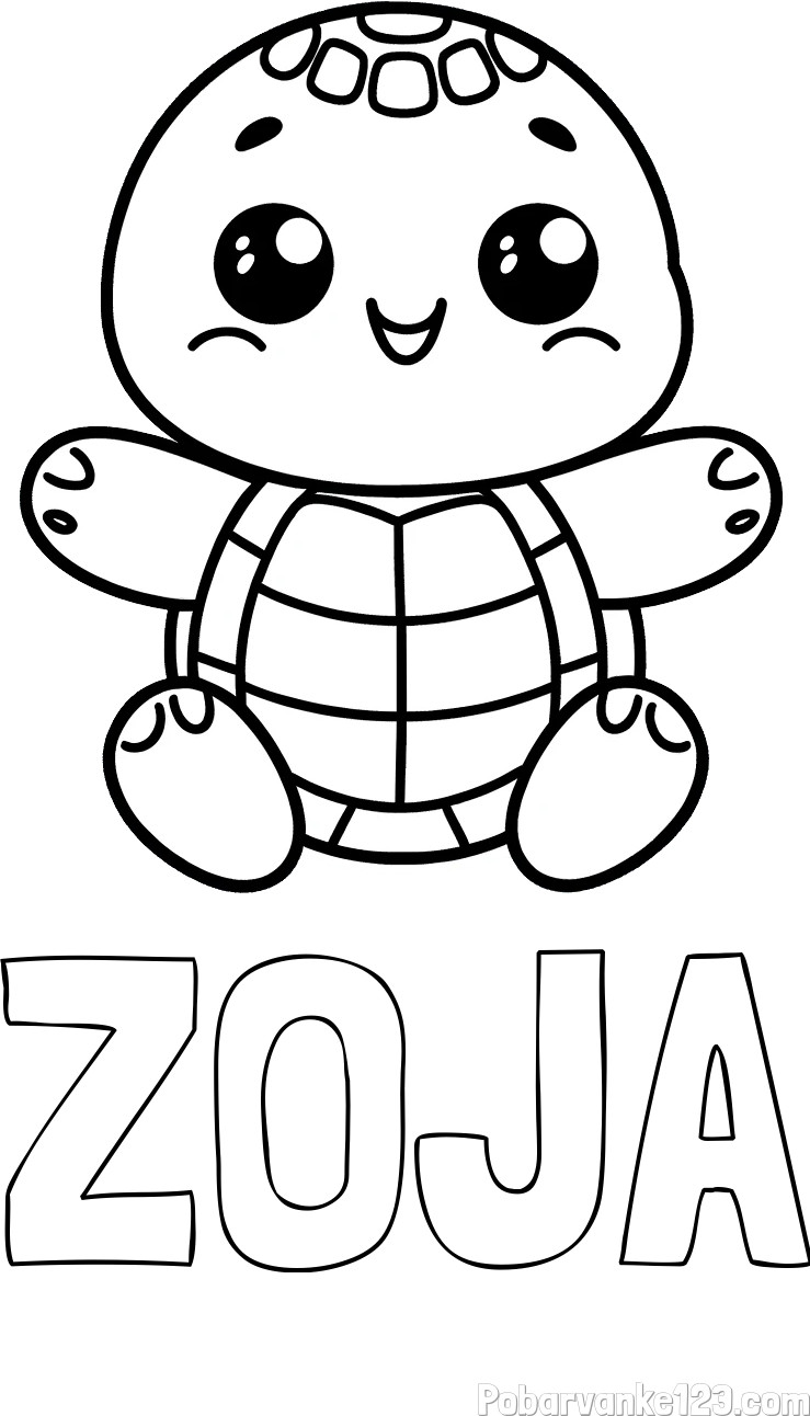Pobarvanka imena ZOJA