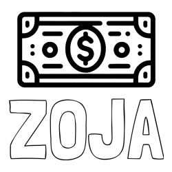 Pobarvanka imena ZOJA in otroška pobarvanka bankovca