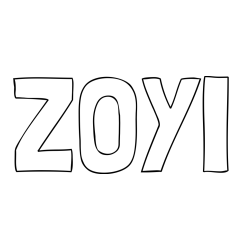 Online izdelana pobarvanka - Pobarvanka imena ZOYI