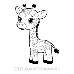Online izdelana pobarvanka - Pobarvanka imena ZZRET JCUUUUUUUUUUUUUUUUU in pobarvanka simpatične žirafe