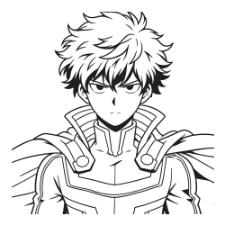 Pobarvanka junaka v anime slogu