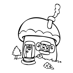 Pobarvanka jurčka spremenjenega v hiško