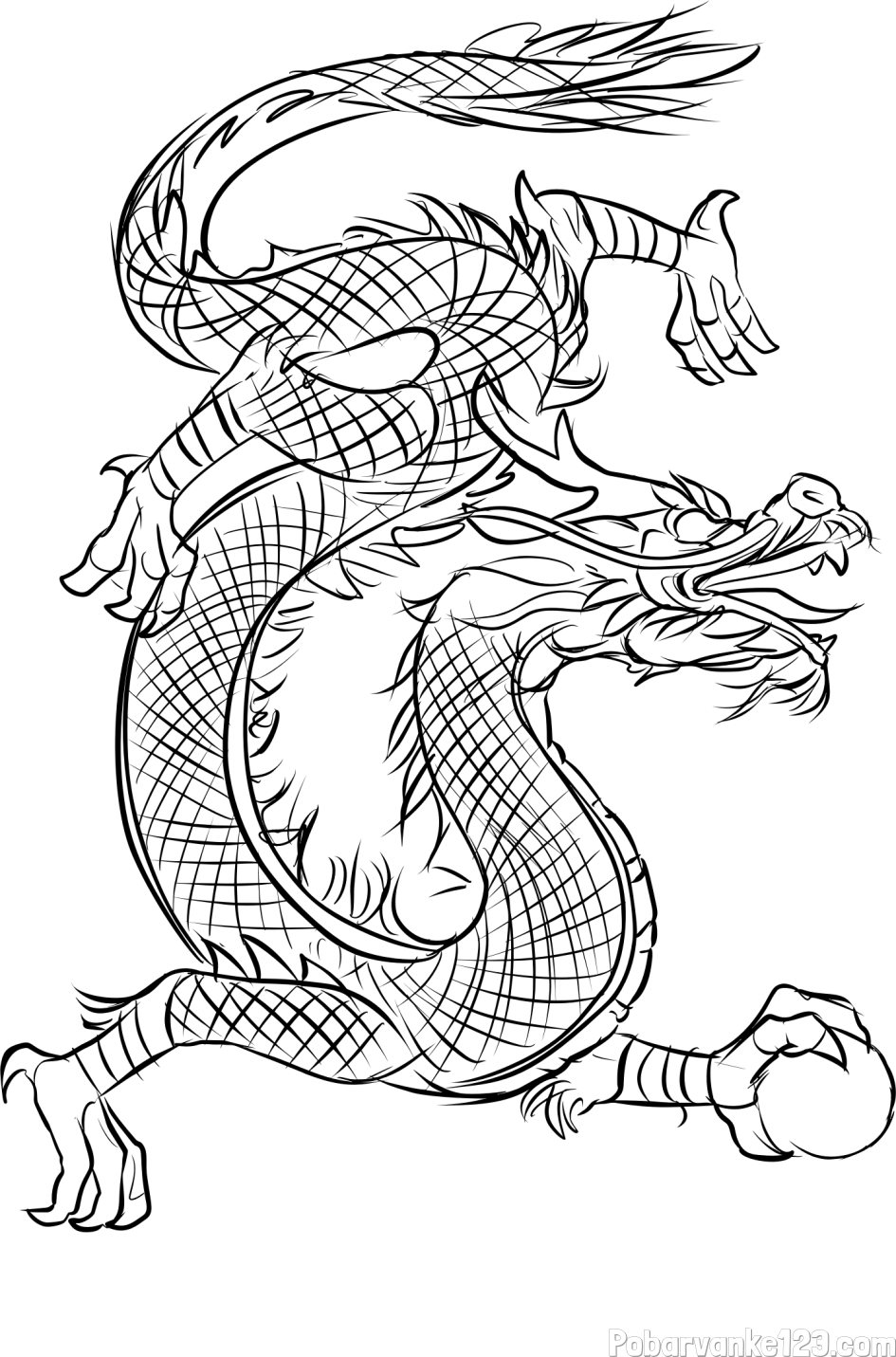 Pobarvanka kitajskega zmaja