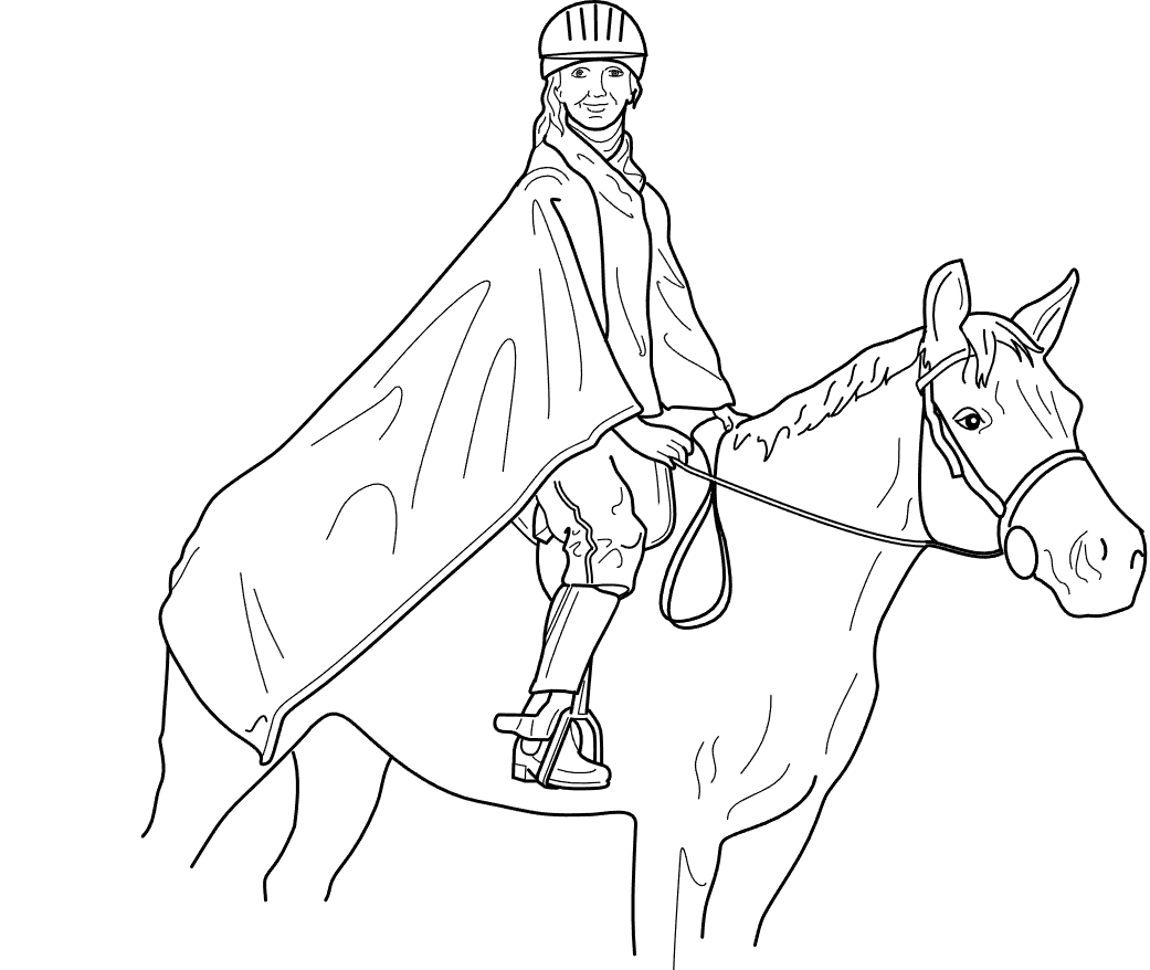 Pobarvanka jahalke in konja