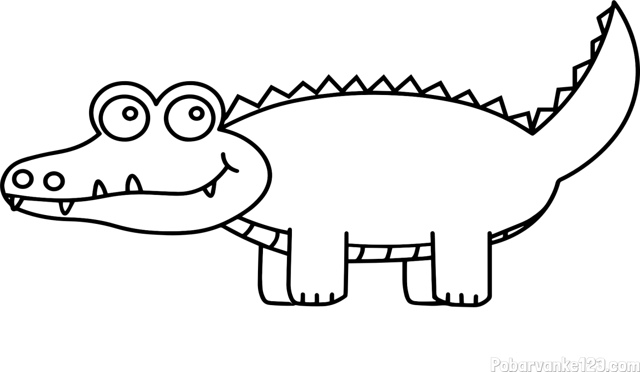 Pobarvanka krokodilčka