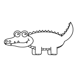 Pobarvanka krokodilčka