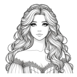 Pobarvanka lepe princese