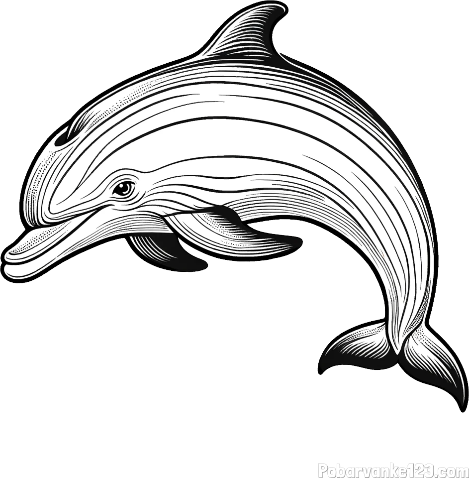 Pobarvanka lepega delfina