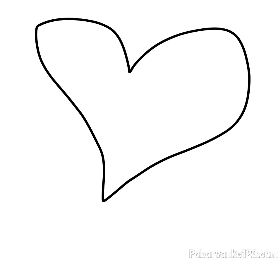 Pobarvanka lepega srčka