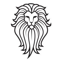 Pobarvanka leva z bujno grivo