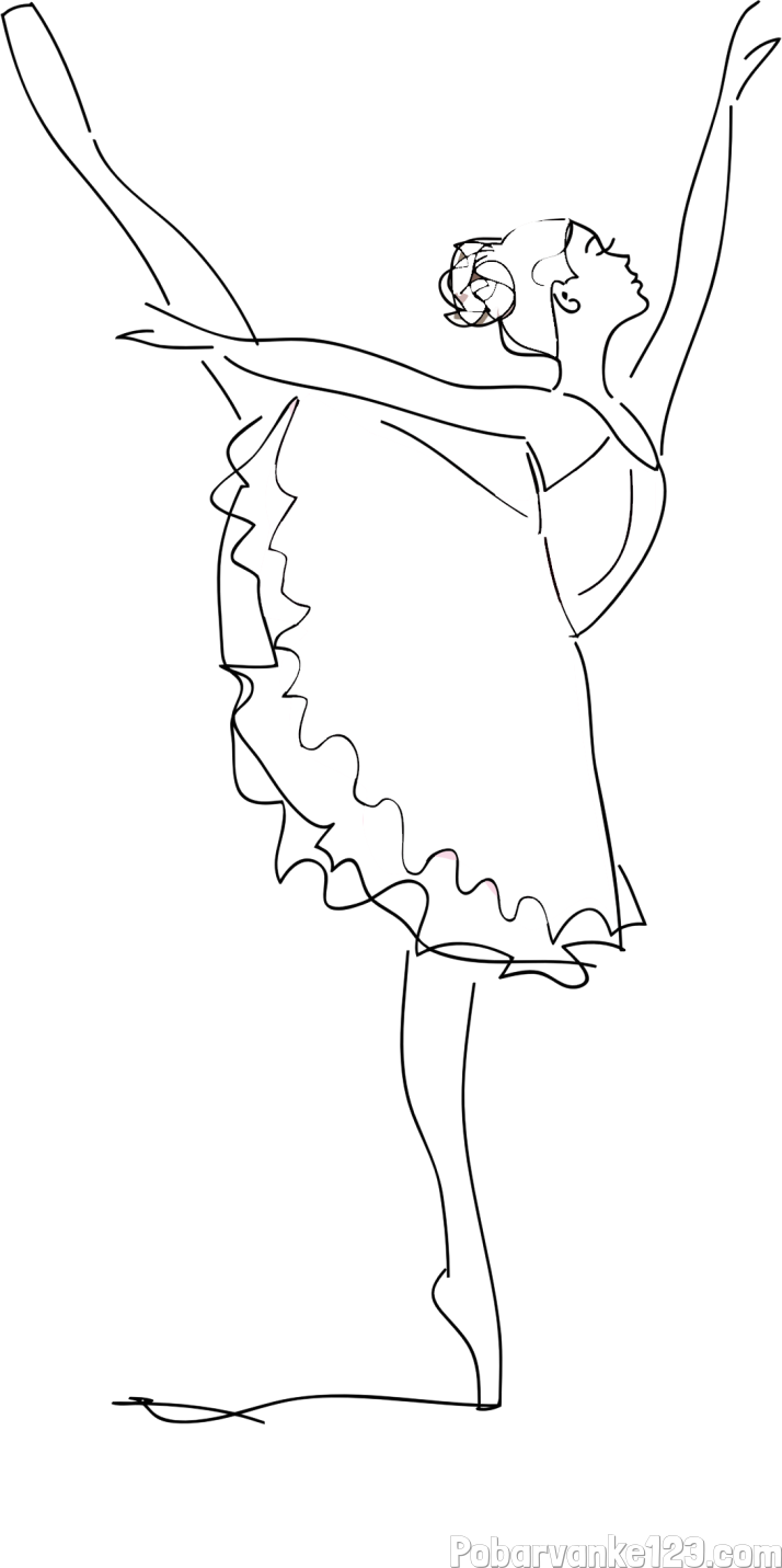 Pobarvanka ljubke baletke