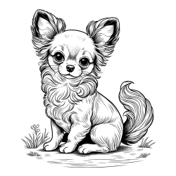 Pobarvanka ljubke čivave