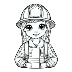 Pobarvanka ljubke gasilke