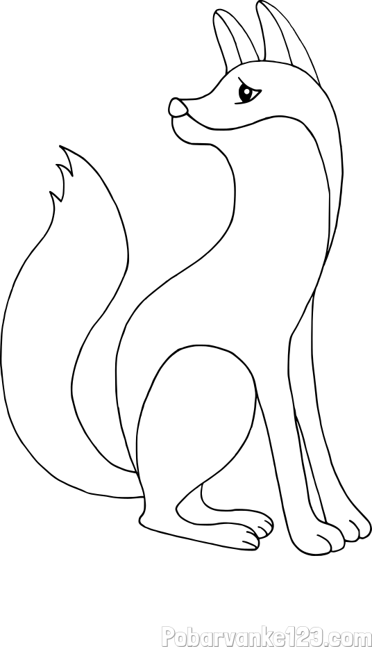 Pobarvanka ljubke lisičke