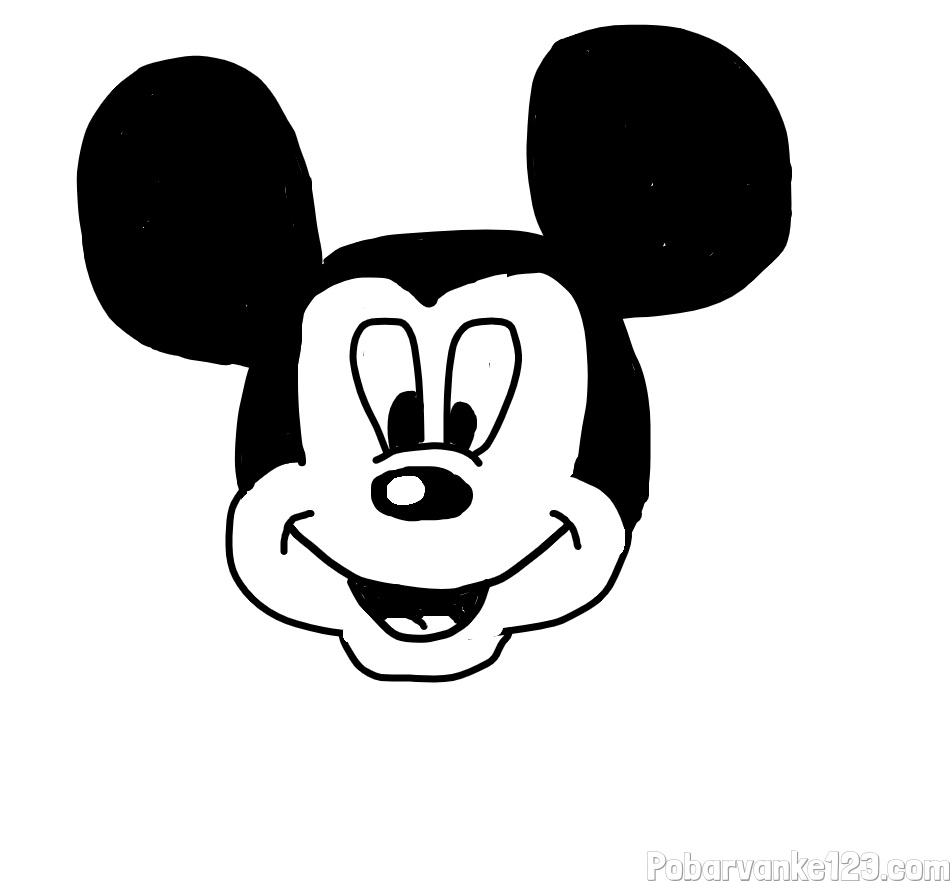 Pobarvanka ljubke Miki Miške