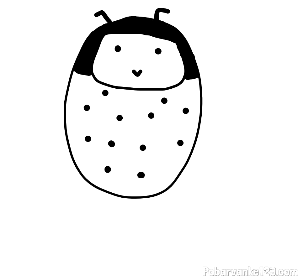 Pobarvanka ljubke pikapolonice