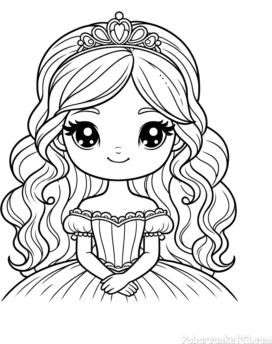 Pobarvanka ljubke princese