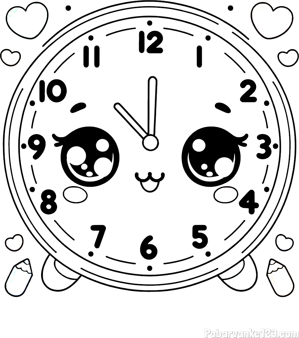 Pobarvanka ljubke ure