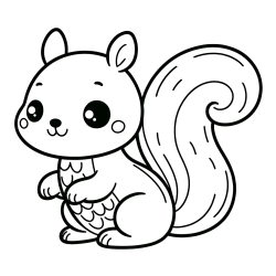 Pobarvanka ljubke veverice