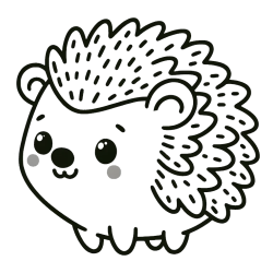 Pobarvanka ljubkega ježka