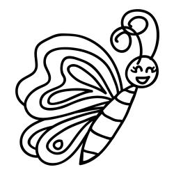 Pobarvanka ljubkega metulja