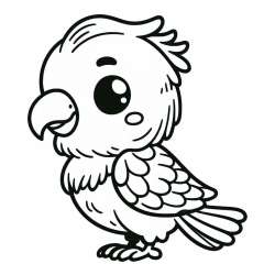 Pobarvanka ljubkega papagaja